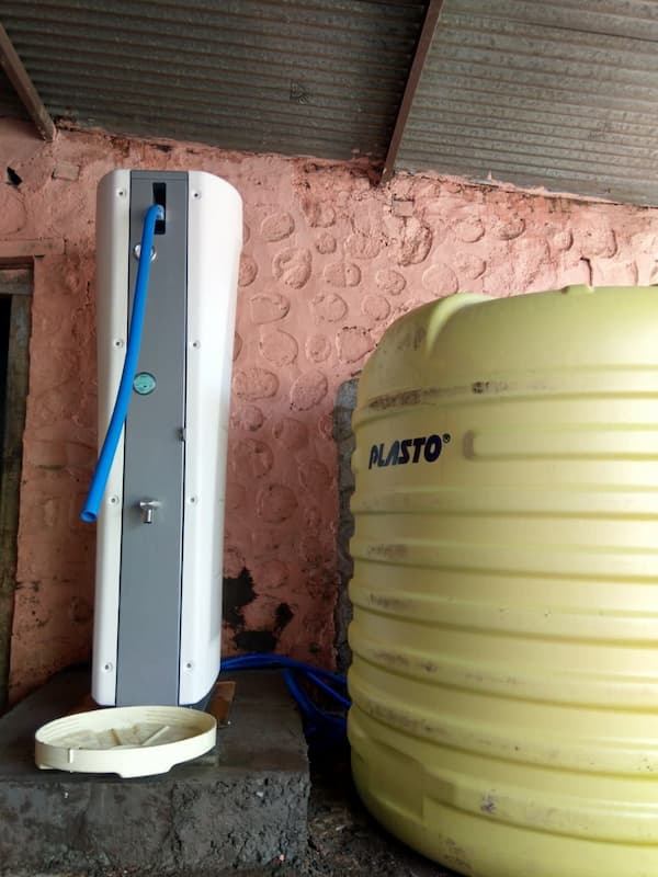 Villagepump installation in a village in India